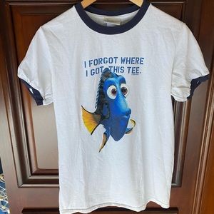 Vintage Walt Disney Dori “ I forgot where I got this tee” movie promo ringer tee
